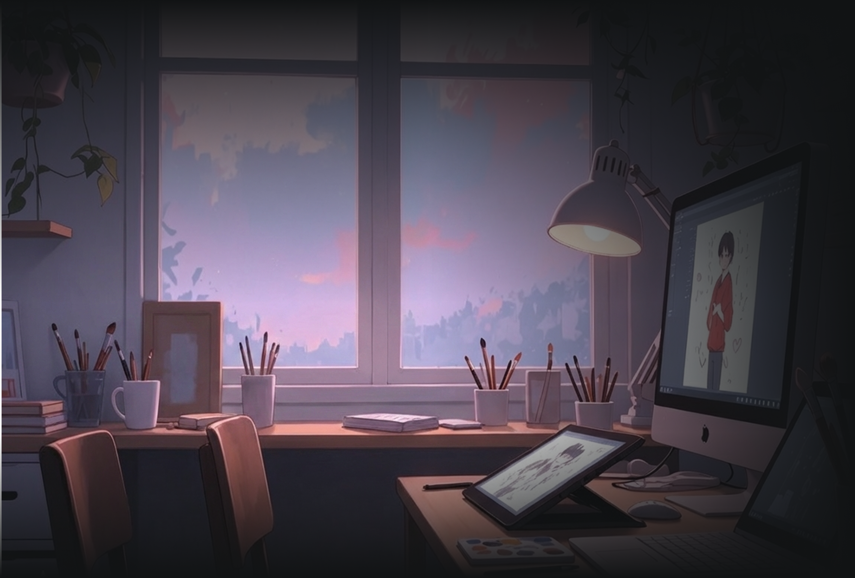 일러스트웹툰 배경